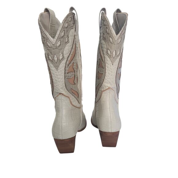 Steve Madden Wynter Boot Multi Croc Leather Western sz 6.5 - Picture 8 of 8